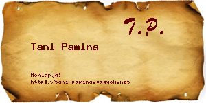 Tani Pamina névjegykártya